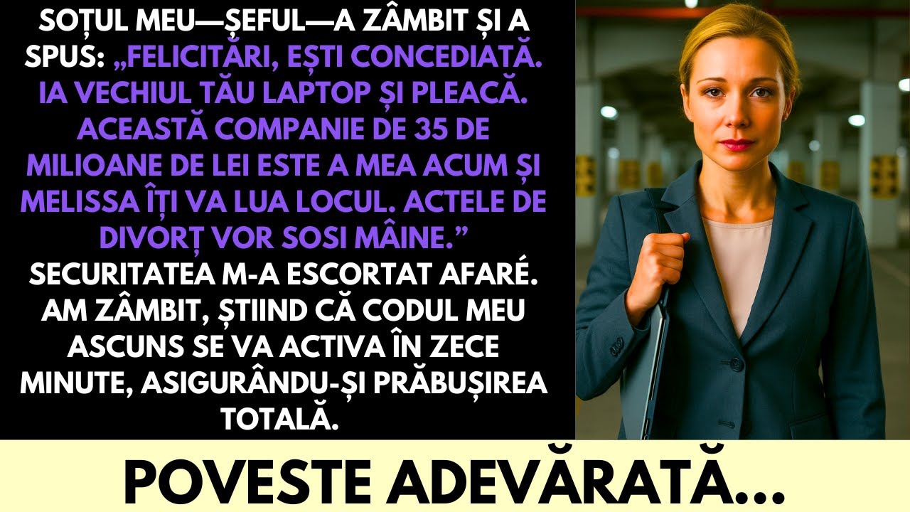Soțul Meu CEO M-A Concediat Pentru Amanta — Codul Meu Secret I-A Distrus Imperiul De 7,4 Mil. €