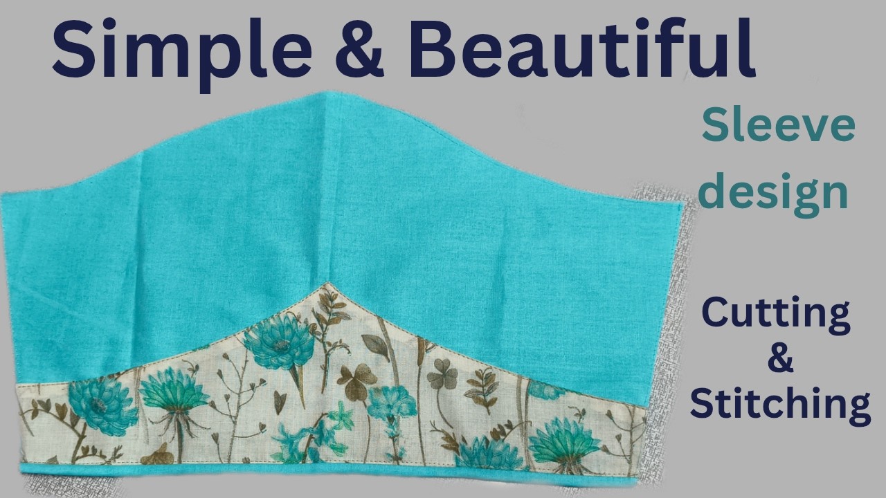Simple & Beautiful sleeve design cutting&stitching beginners easy method. How to make sleeve design
