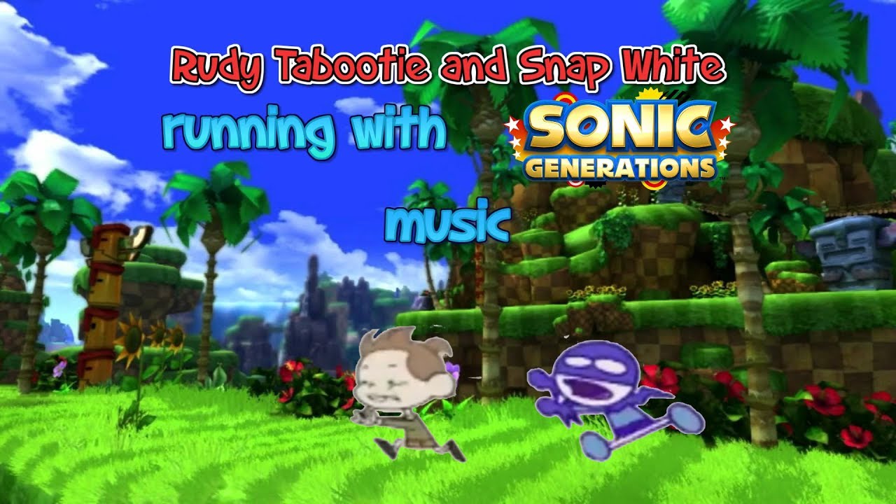 Rudy Tabootie and Snap White running with Sonic Generations Music