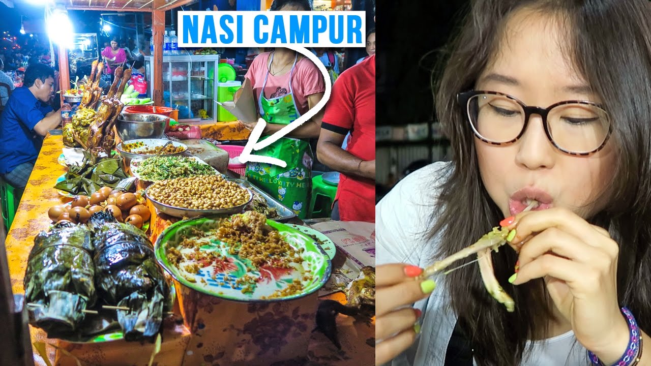 Street Food at Gianyar Night Market in Bali, Indonesia