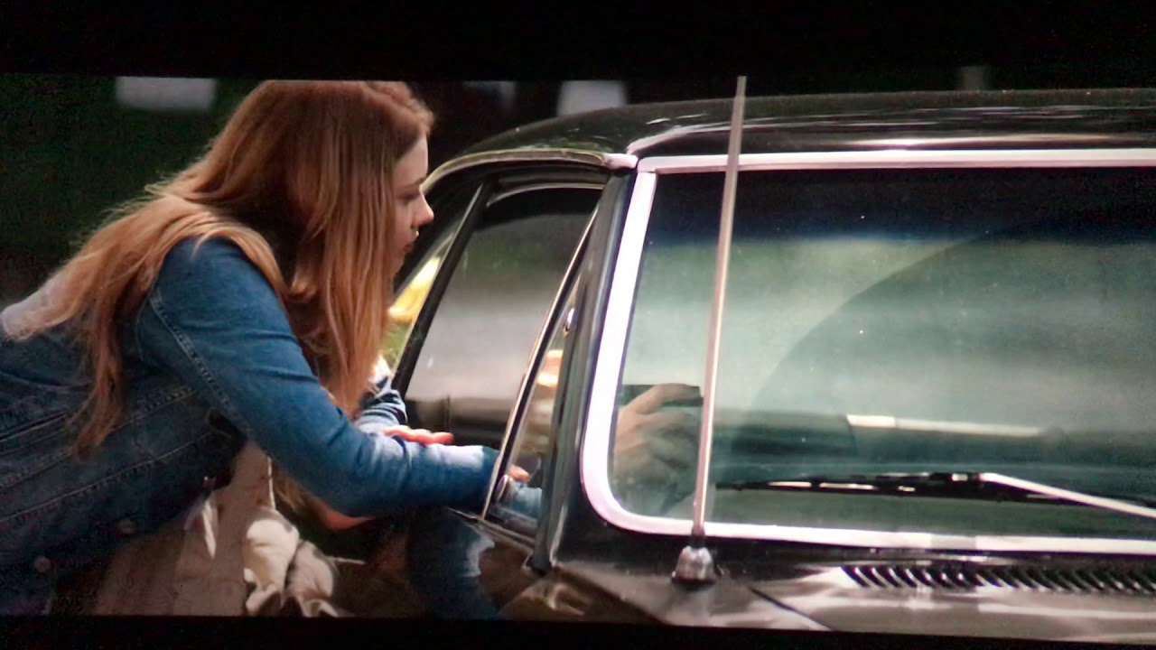 After movie scene with car