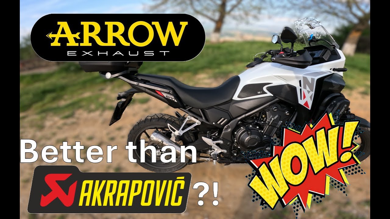 Honda NX500 - UPGRADE: Arrow slip-on exhaust (HD-sound comparison VS stock)