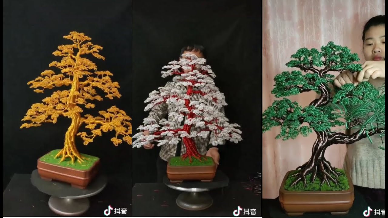 How to make fake Bonsai trees with copper wire | Small tricks