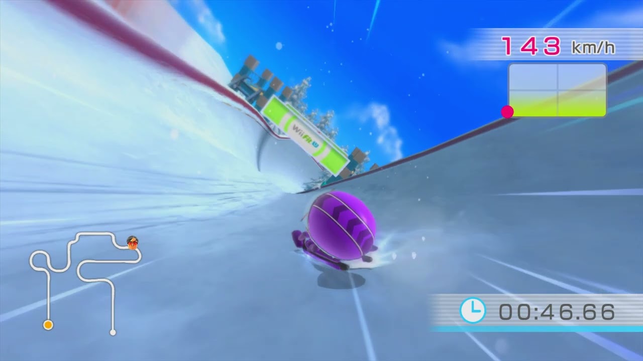 Wii Fit U   Core Luge Beginner (Samu)
