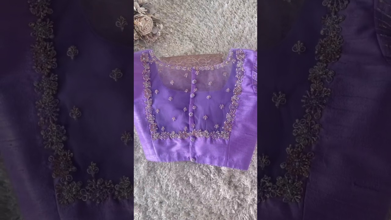 🌸boat neck blouse design🌸|| aasa kooda #boatneck #aasakooda #embroidery #blouse #shorts #aariwork