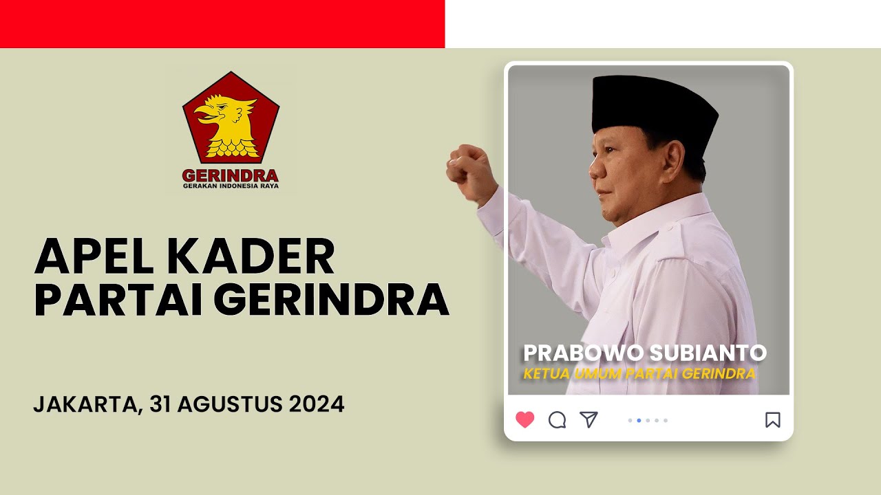 🔴 LIVE | APEL KADER PARTAI GERINDRA