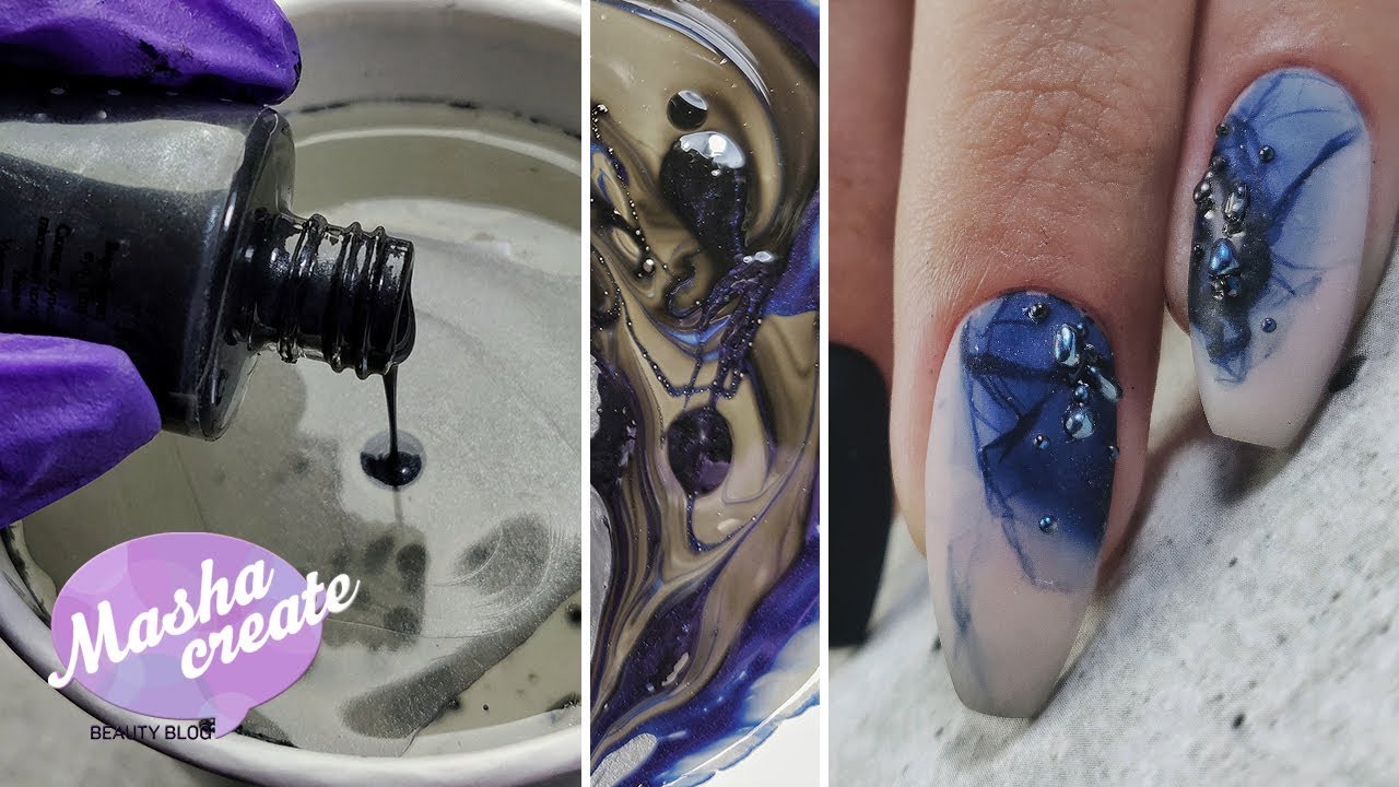 Гель лак в ВОДУ! 😱💦 Водный маникюр гель лаком и обычным лаком 