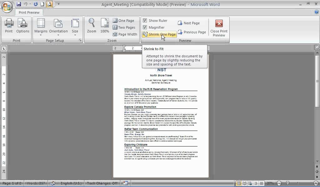 Print a Document to One Page - Word Tutorial