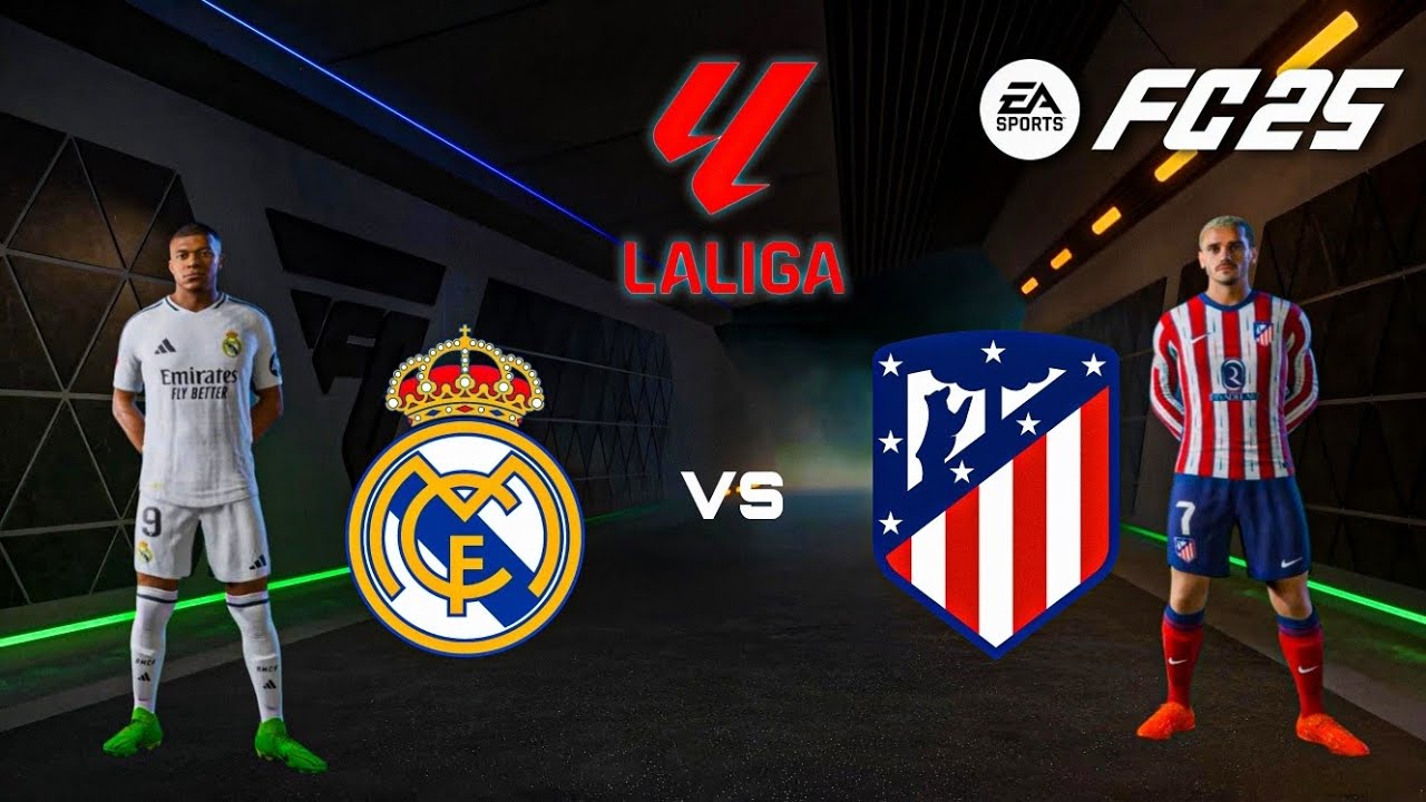 Real Madrid vs. Atletico Madrid Ft. Mbappe, Alvarez, | Laliga 24/25 Full Match - FC 25