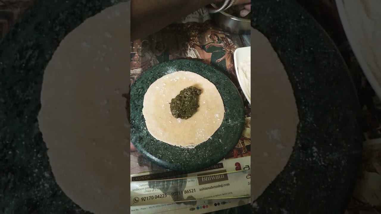sarso ka saag paratha recipe#youtube#short#trending🤗
