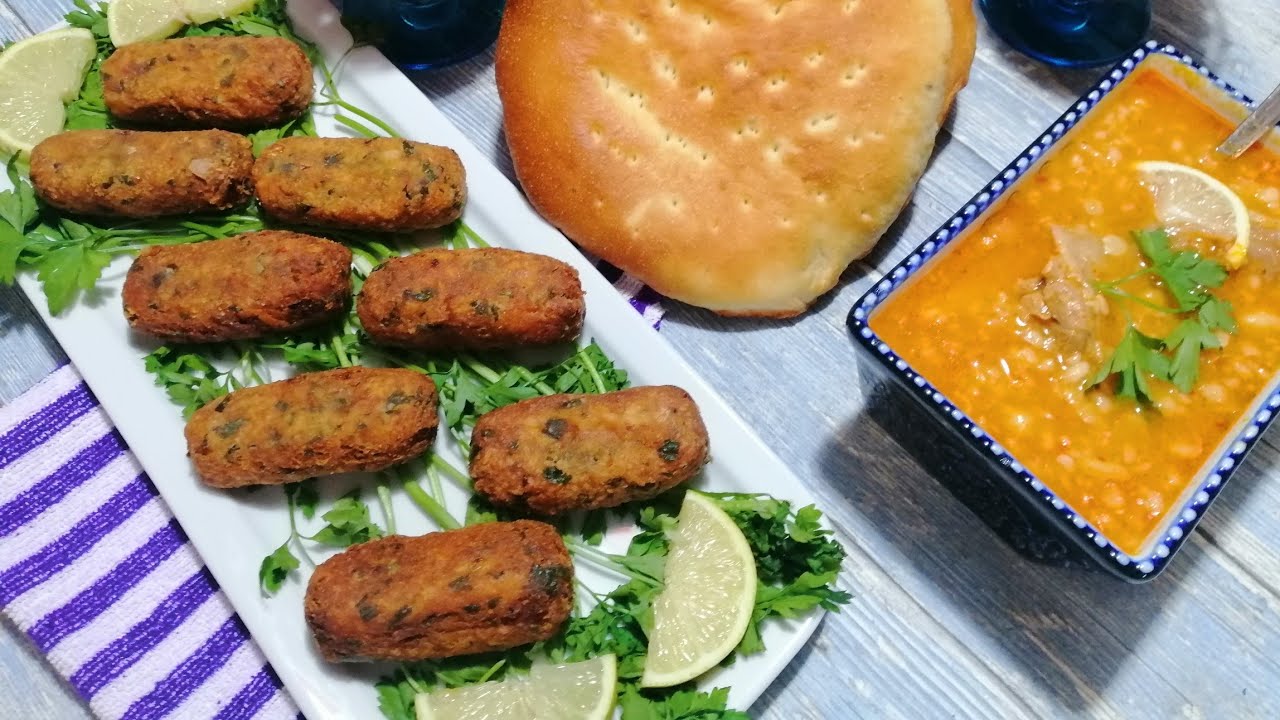 كفتة تونسية بالنزلي+ برغل جاري/ Kefta Tunisienne au Merlan / Galettes au Merlan