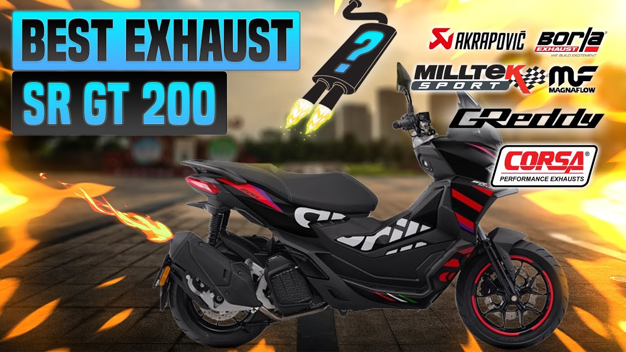 Aprilia  SR GT 200 Exhaust Sound🔥Akrapovic,Arrow,leoVince,Avionic,R9,Zard,Upgrade