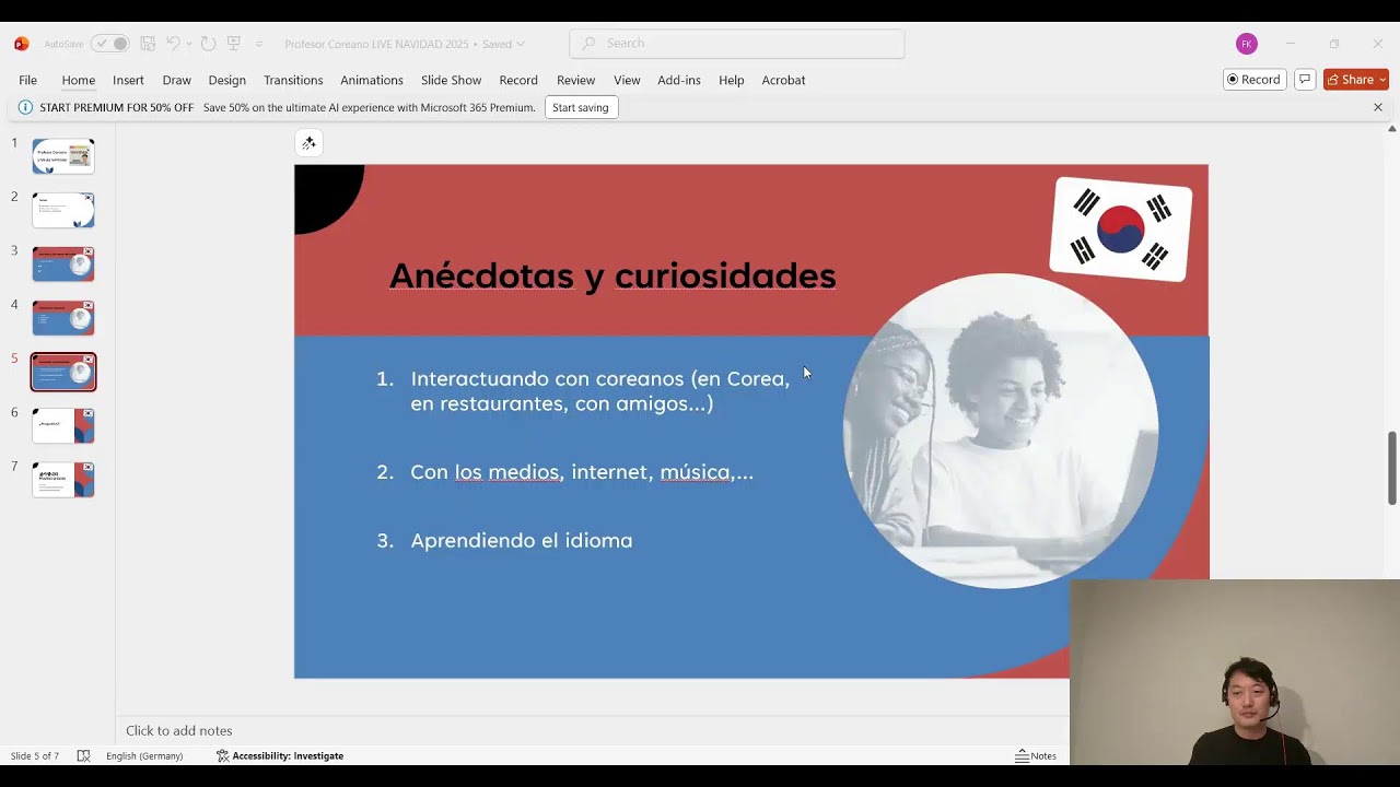 Directo Navidades - Profesor Coreano