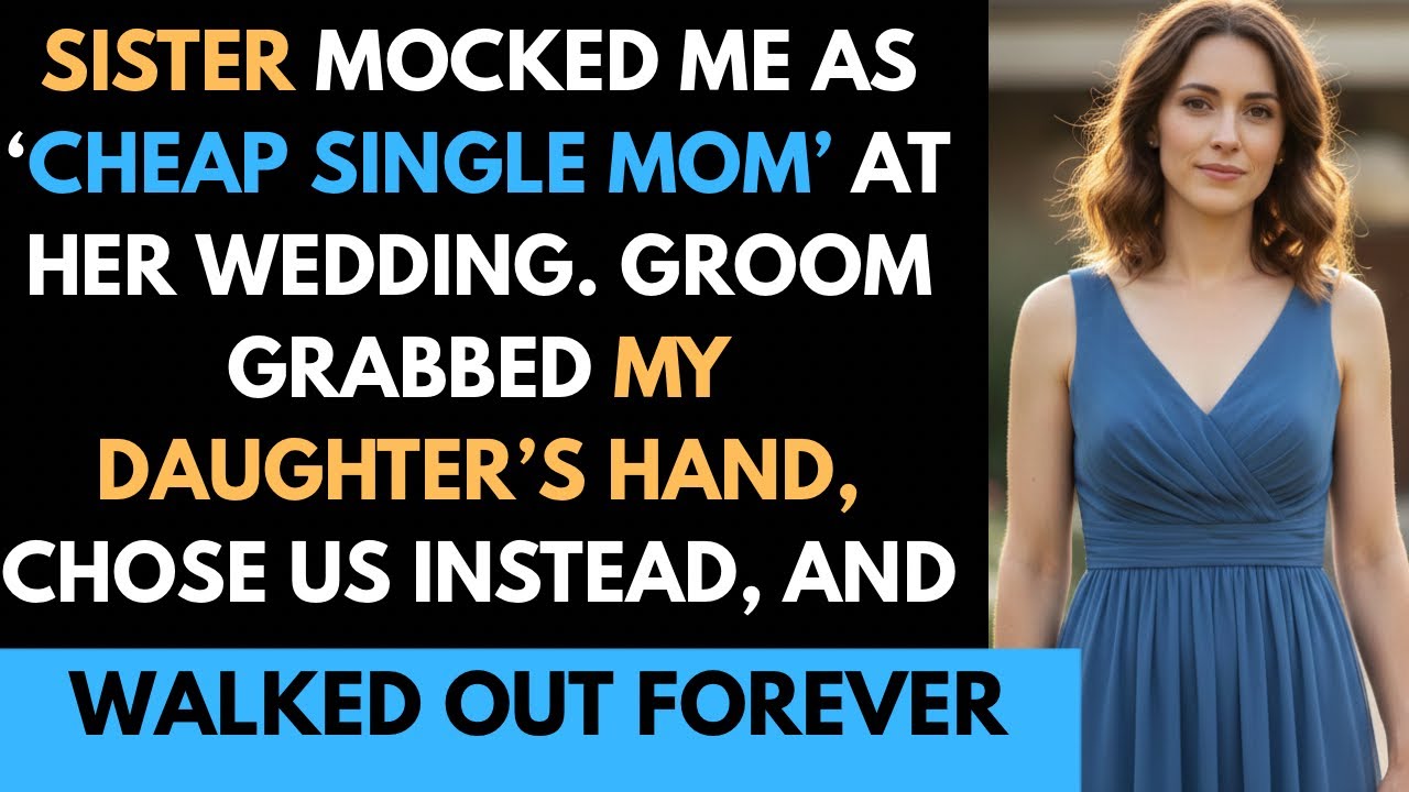 Sister Mocked Me as a “Cheap Single Mom” at Her Wedding—Groom Took My Hand and Left Her