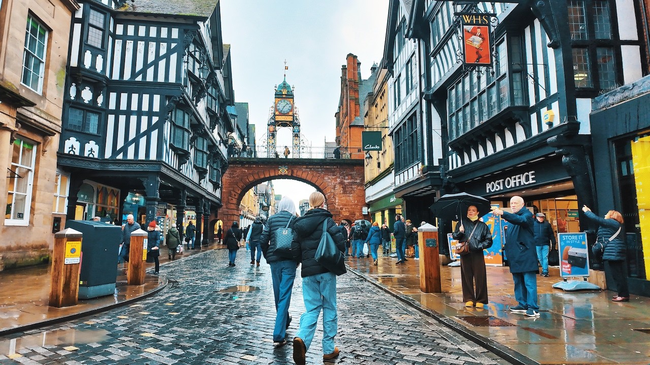 Chester England Walking Tour Full City 4K