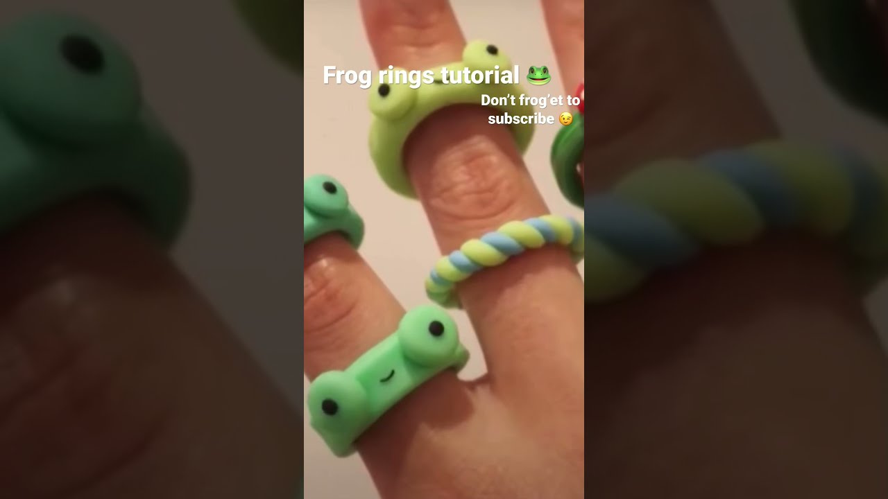 🐸 frog ring tutorial polymer clay 💚 so so easy