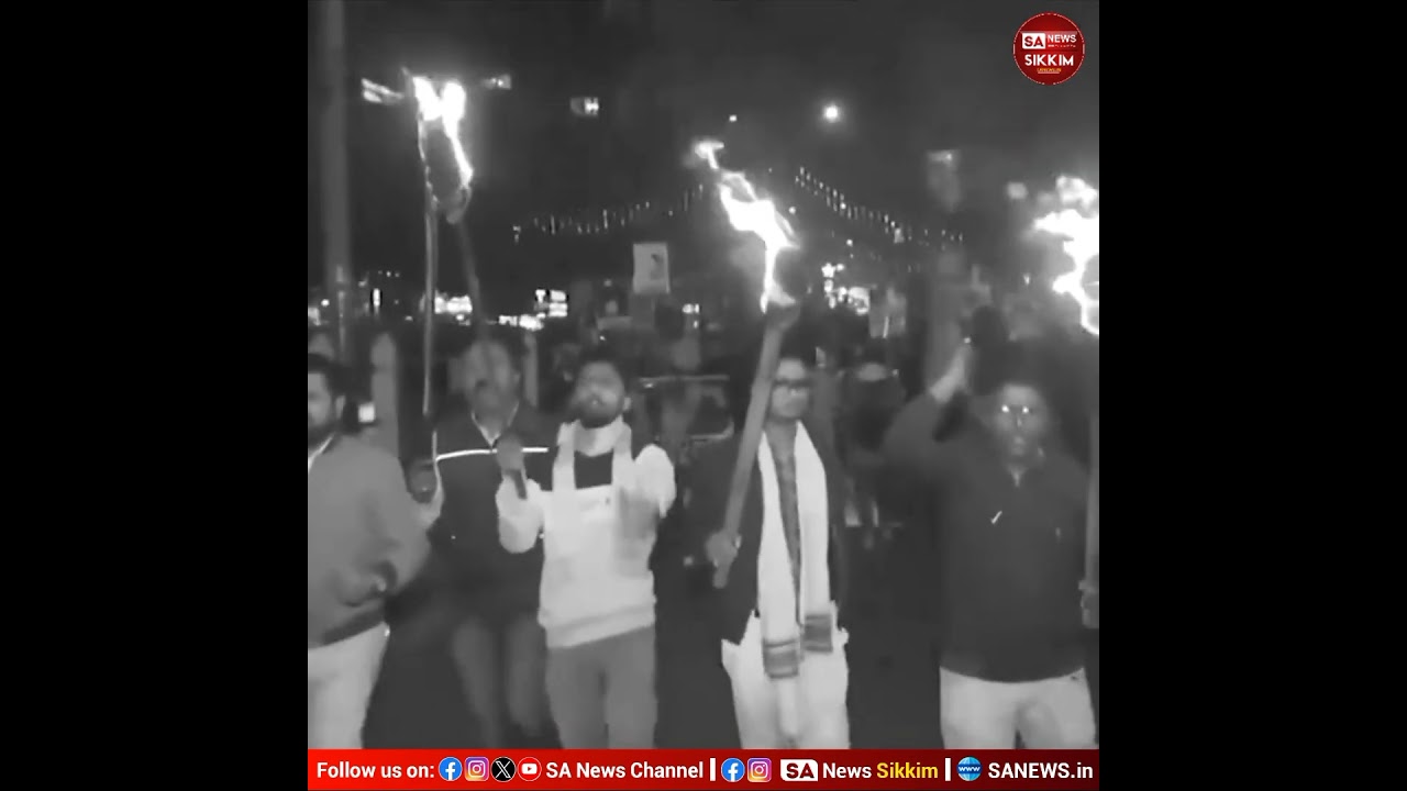 BJP Workers Hold Torchlight Rally Over Bangladesh Atrocities
