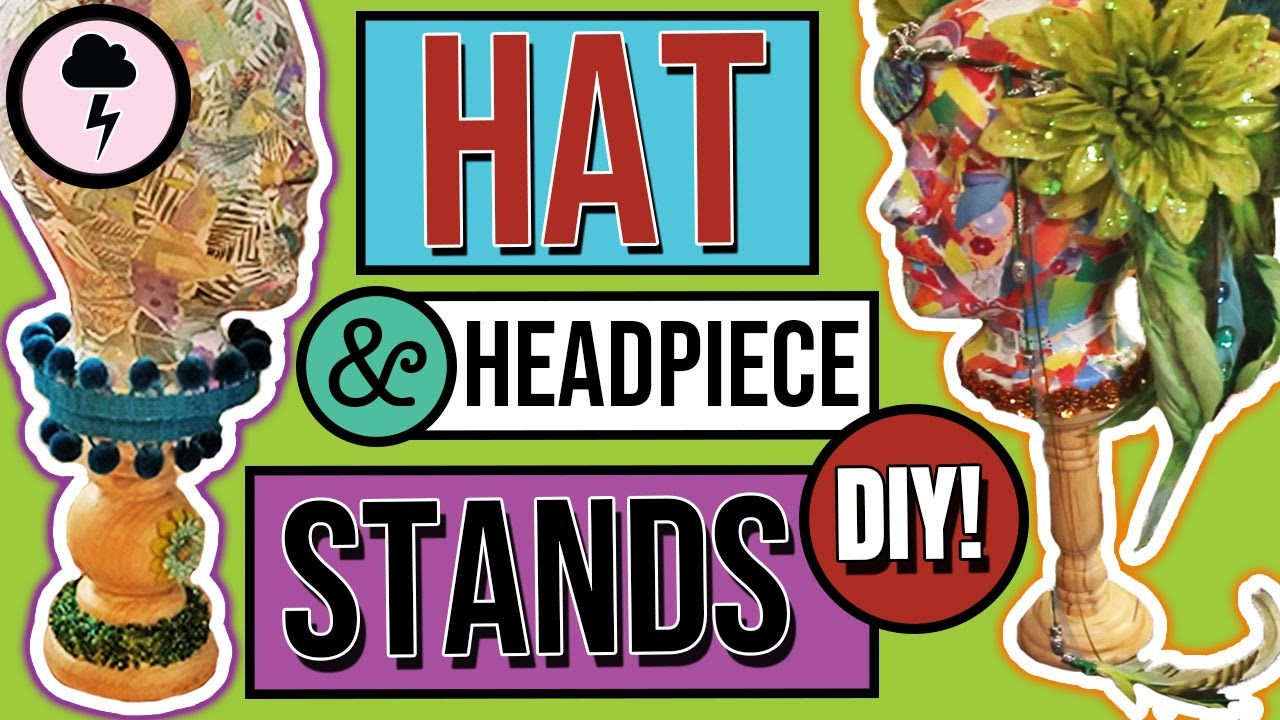 DIY Decoupage Mannequin Head Stand for Festival Hats, Headpieces, Wigs, Goggles + more!