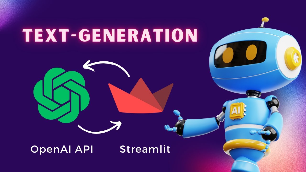 Text-Generation App with OpenAI Python API & Streamlit
