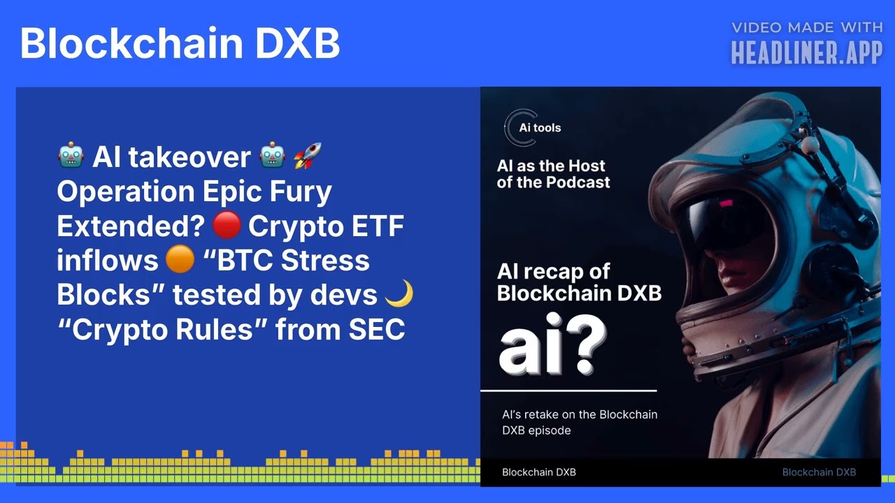 🤖 AI takeover 🤖 🚀 Operation Epic Fury Extended? 🔴 Crypto ETF inflows 🟠 &ldquo;BTC Stress Blocks&rdquo;...