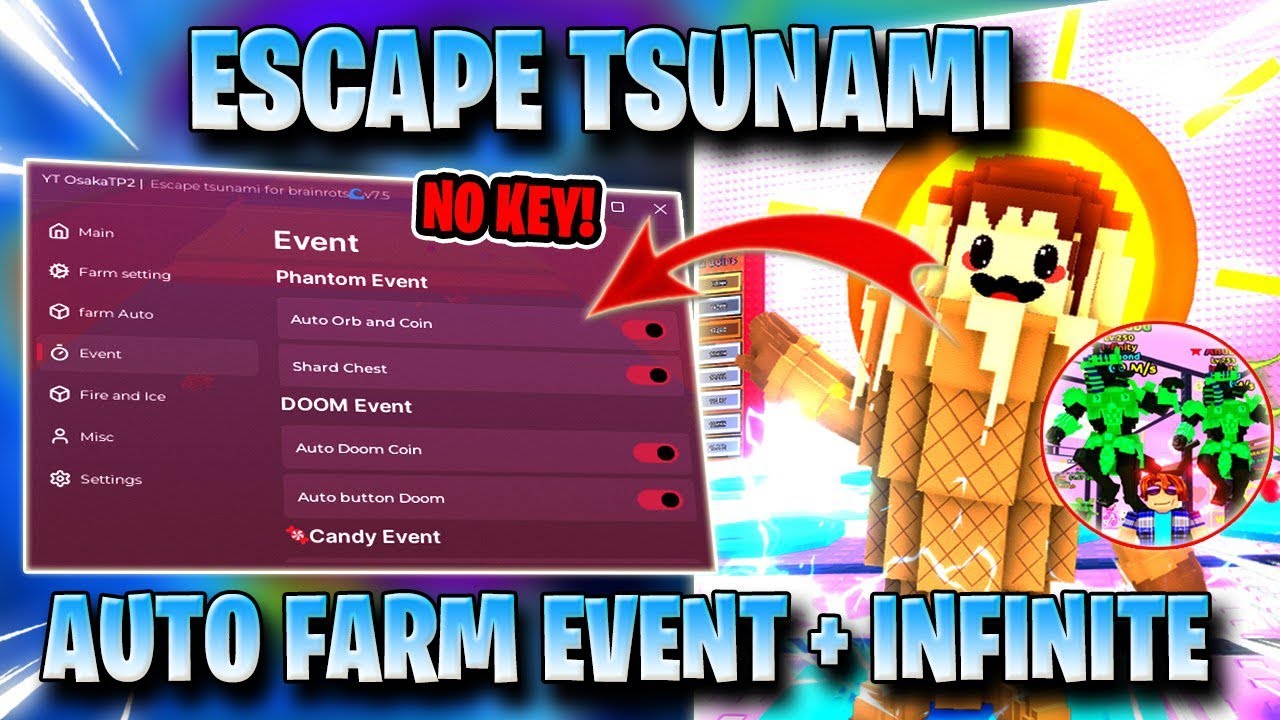 ESCAPE TSUNAMI FOR BRAINROTS SCRIPT *NO KEY* AUTO FARM, PHANTOM EVENT V3, GOD MODE & MORE! ✅ 🌊