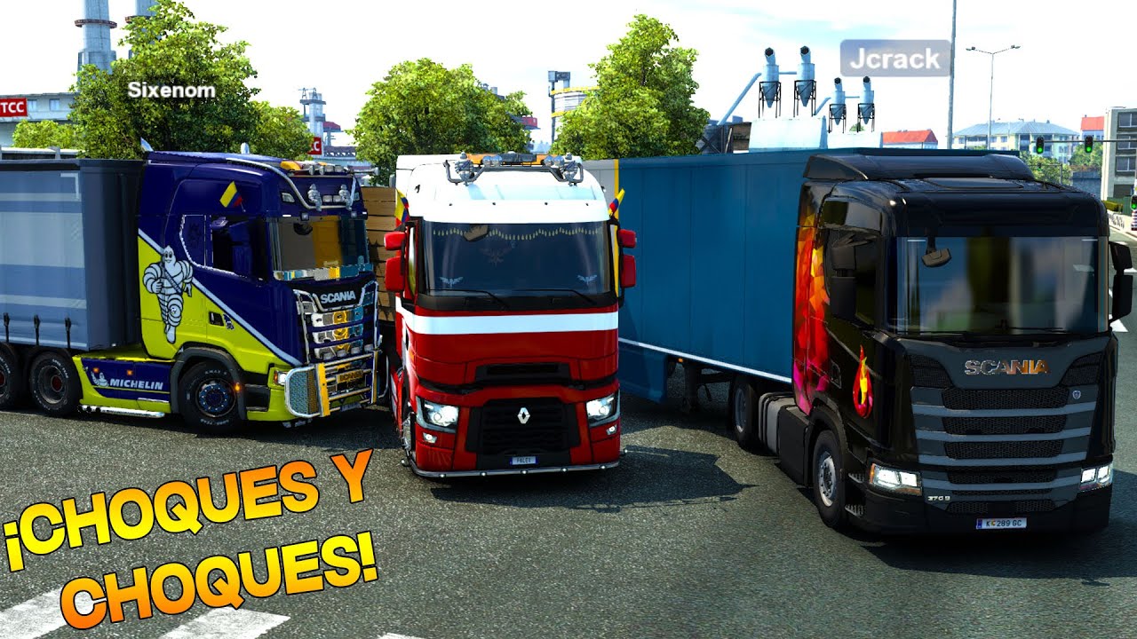 ¡CHOQUES Y EXCESO DE VELOCIDAD CON AMIGOS! | Euro Truck Simulator 2 | Troll AVENTURAS