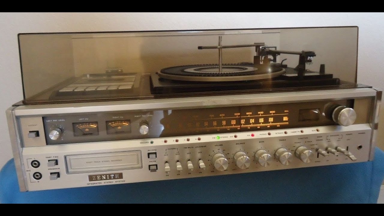 Zenith IS-4080 Integrated Stereo System, 8 Track, Cassette, Record player