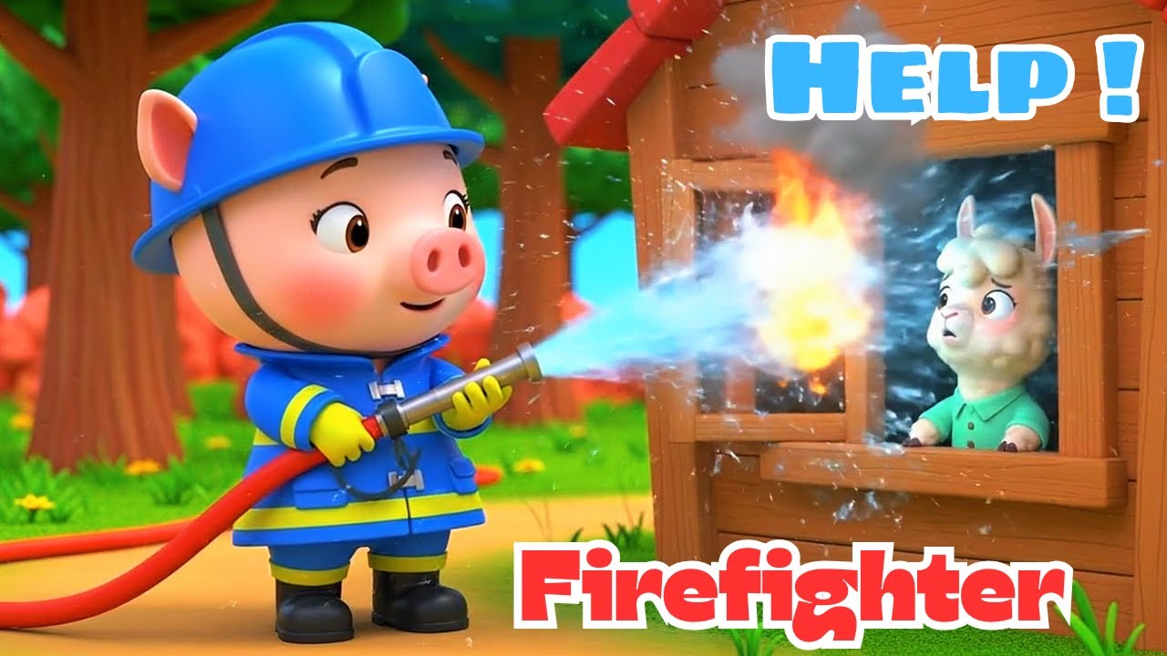 Safari Animals Firefighters | ABC Animals Rescue Song for Kids - Animals Alphabet Learning Adventure
