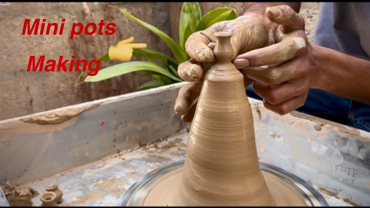 How to make Mini pots with wheel machine @kumharzone2283 
