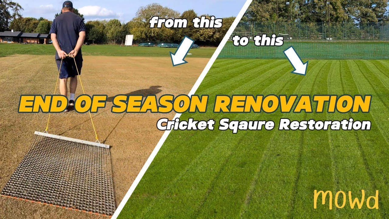 🏏 Как отремонтировать площадку для крикета | Ремонт поля после окончания сезона (пошаговое руково...