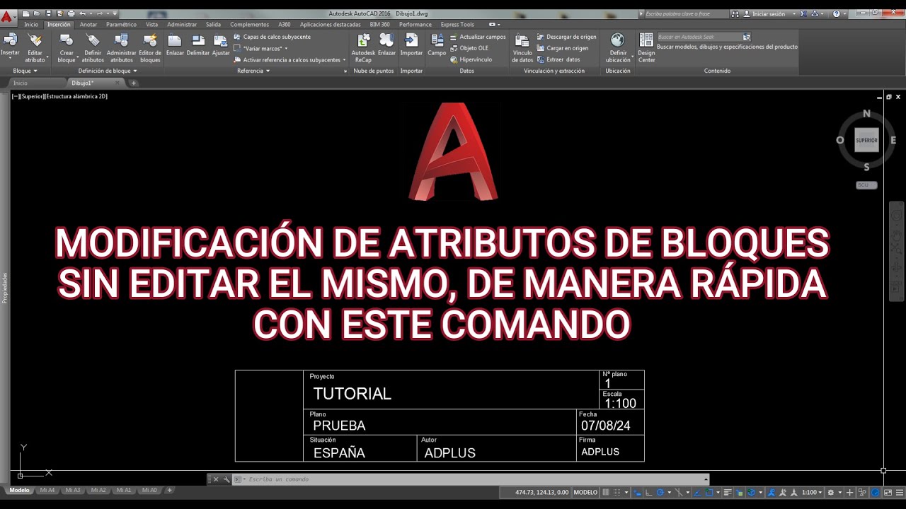 AutoCAD: Modificar atributos de un bloque sin editar el mismo.