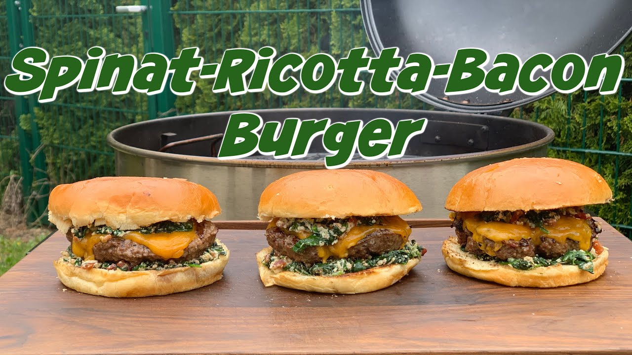Spinat Ricotta Bacon Burger