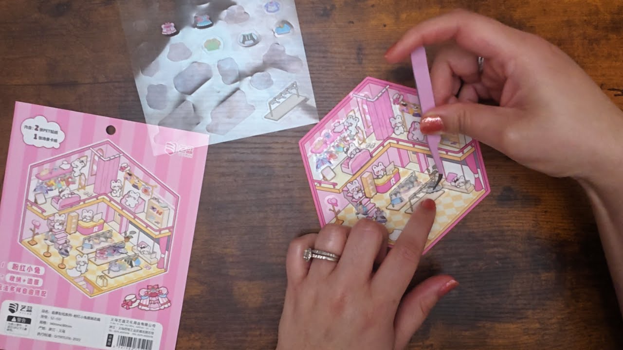 ASMR | Creando una escena de stickers 3D ✨ Relajante y sin voz