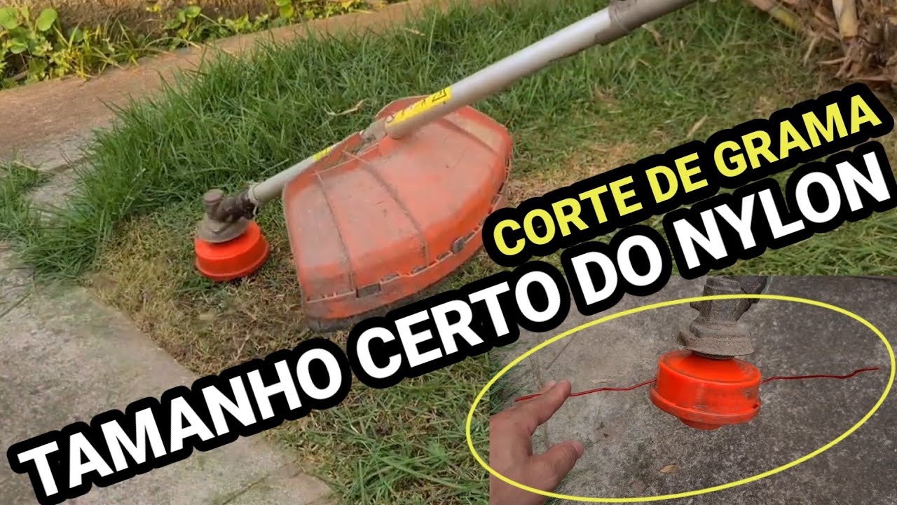 COMO CORTAR GRAMA COM RO&Ccedil;ADEIRA USANDO FIO DE NYLON DO JEITO CERTO!  