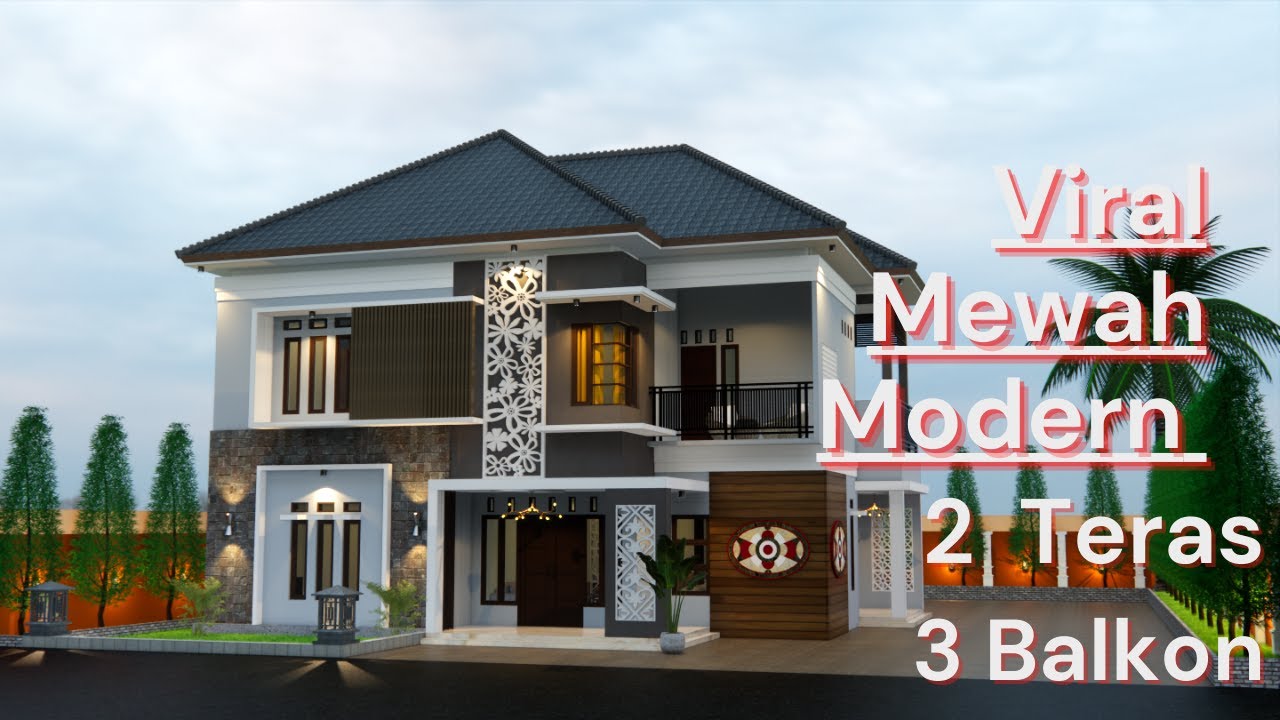 RUMAH MINIMALIS MODERN 2 LANTAI 12X14 || 5 KAMAR TIDUR || #desainmoderen #arisa3desain