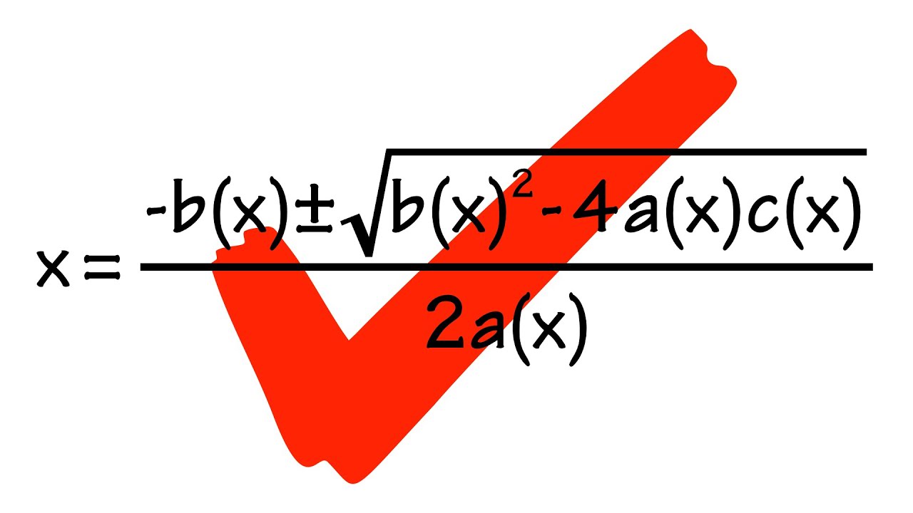 Quadratic formula for non-constant coefficients