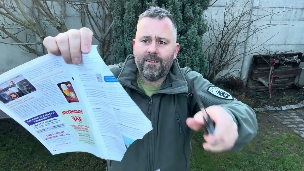 Test ostrosti většího nože Rolf obsidián od Jardy Karbouse Pacáka