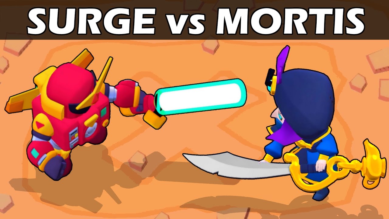 SURGE против MORTIS | 1vs1 | Самый сильный меч | Brawl Stars