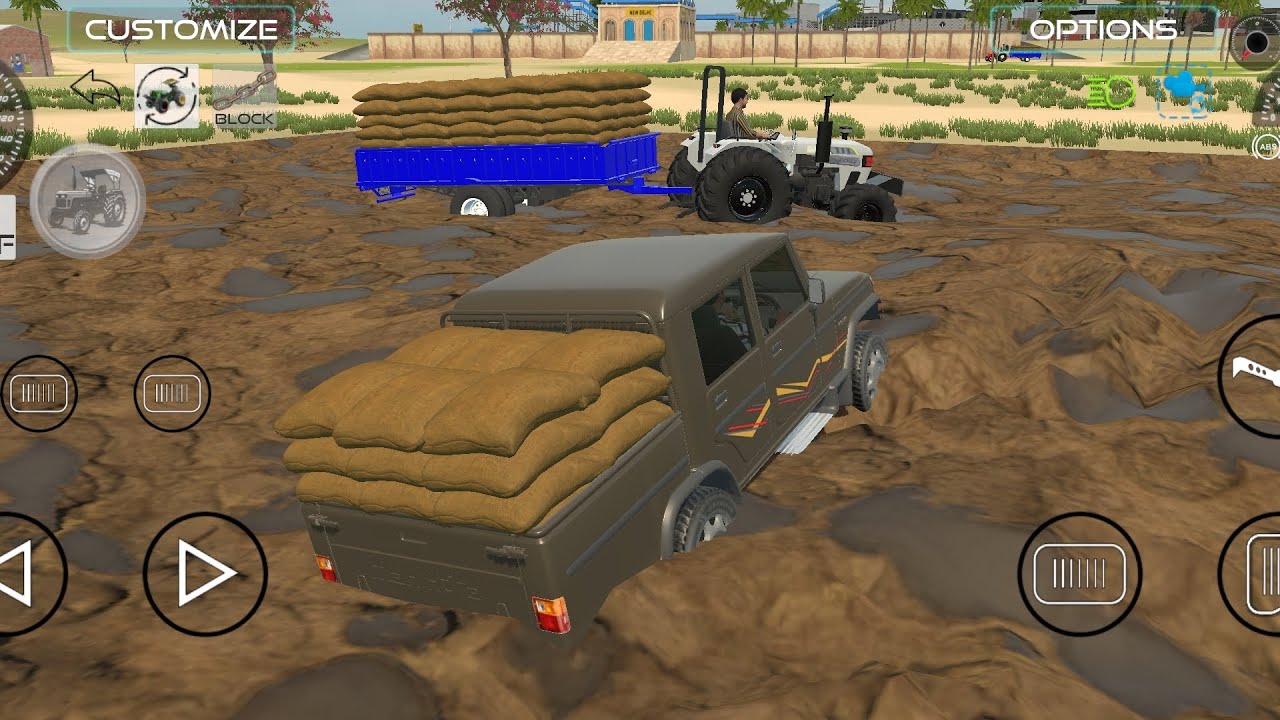 Resuce the Cars   into a muds by tractors  🚜🚜 in a game #indianvehiclessimulator3dvide