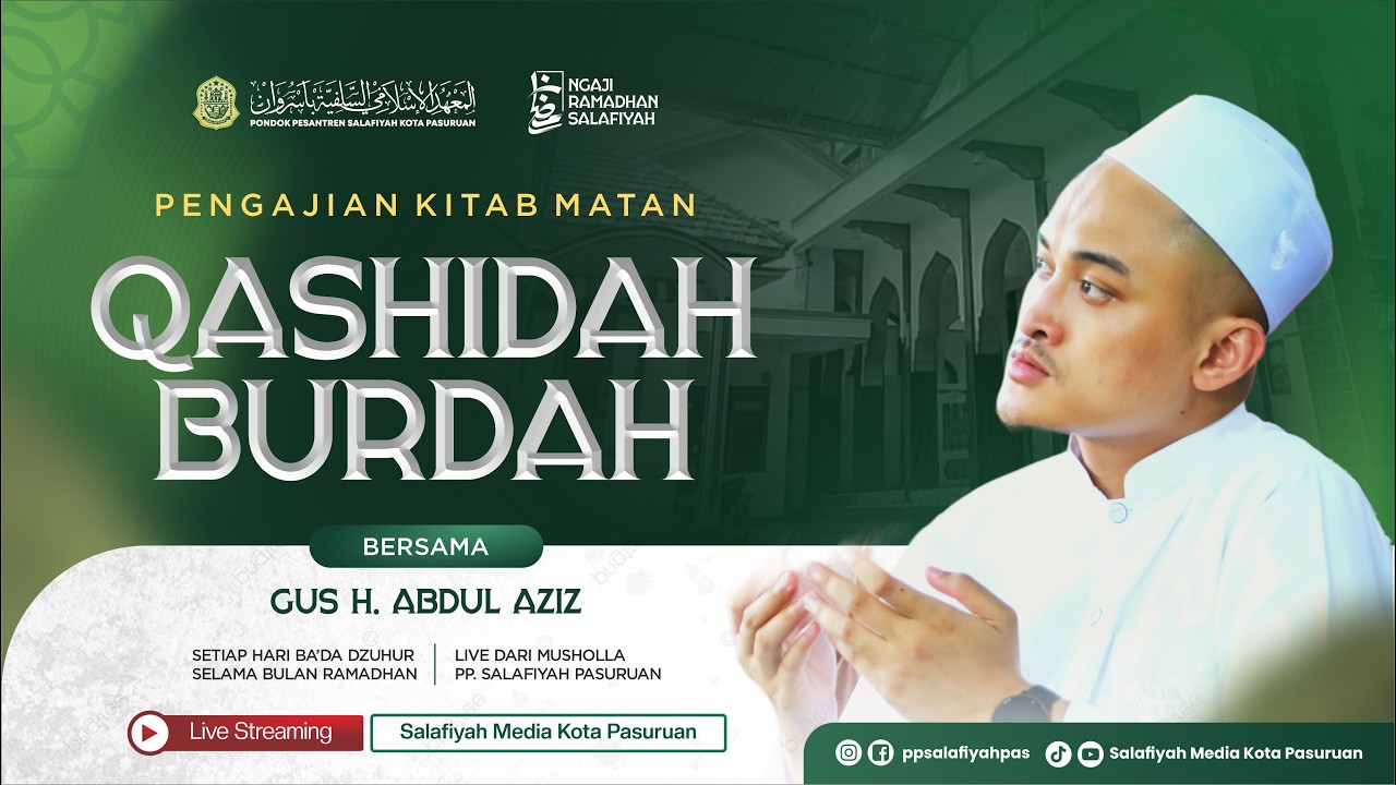 🔴 [LIVE] PENGAJIAN KITAB QASHIDAH BURDAH | DIASUH OLEH GUS H. ABD. AZIZ | NGAJI RAMADHAN EPS. 03