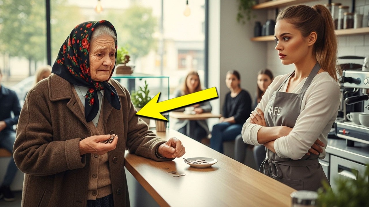 Wyrzucono ją z kawiarni, bo nie miała pieniędzy… Chwilę później pojawił się ktoś, kogo wychowała 💔