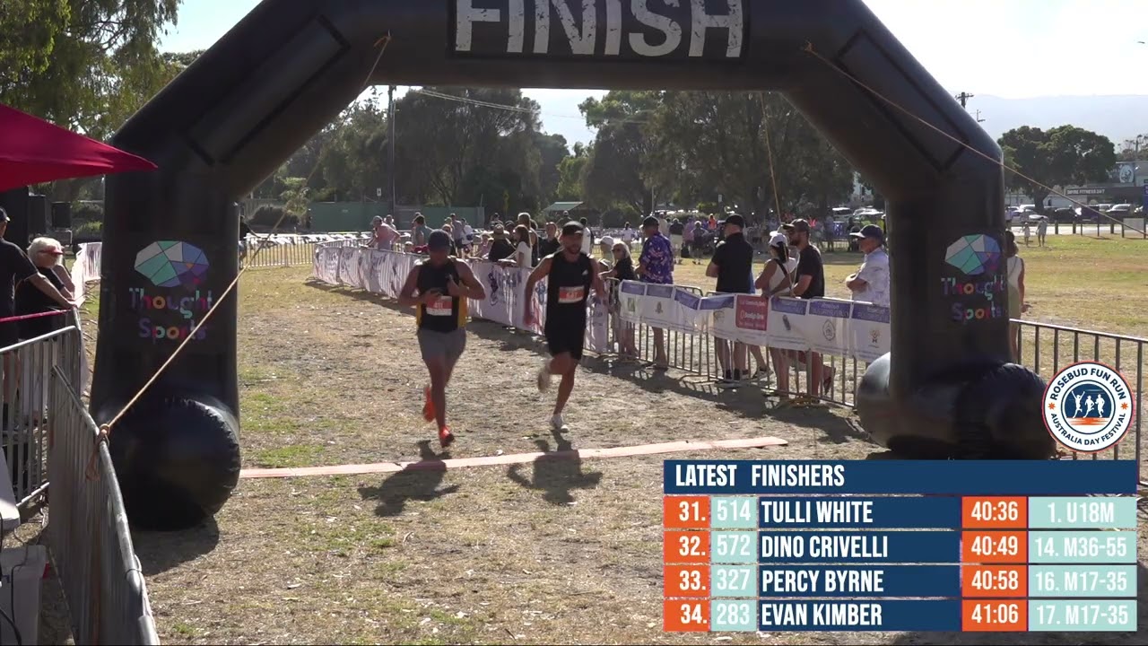 Australia Day Fun Run 2026 | Rosebud, Victoria | Finish Camera