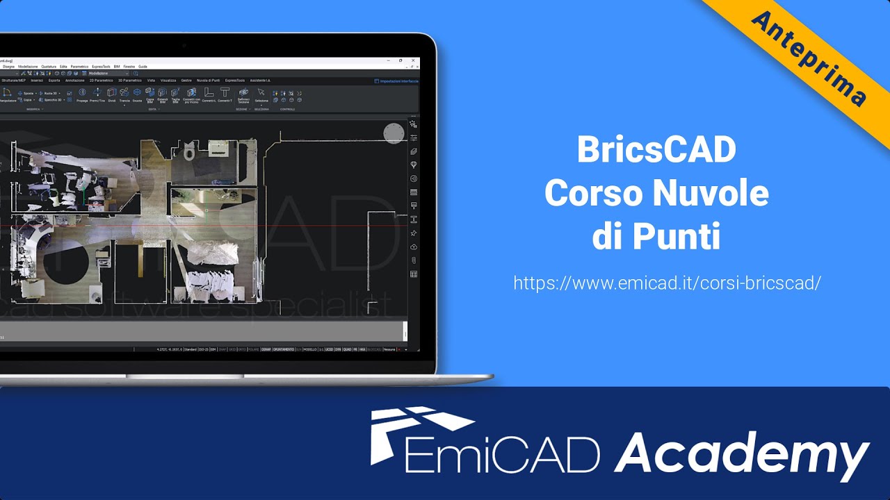 BricsCAD - corso gestione delle Nuvole di punti