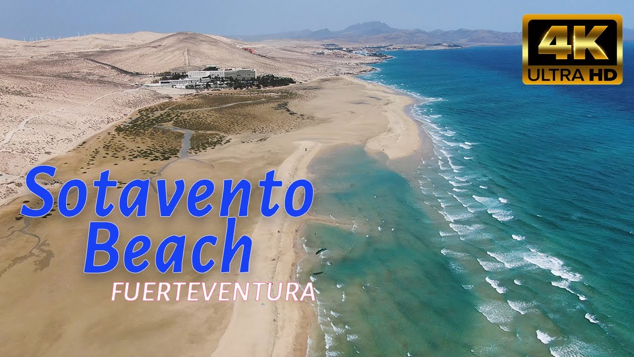 4K Sotavento Beach Fuerteventura дрон