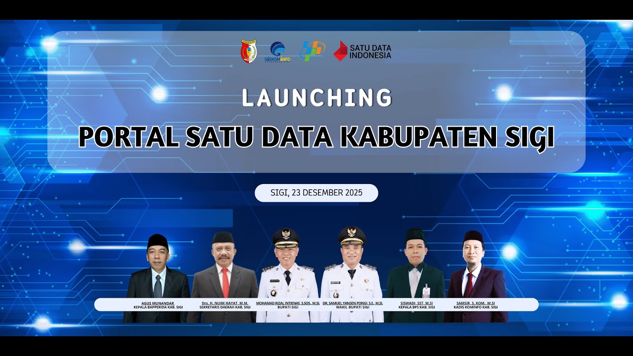Launching Portal Satu Data Sigi