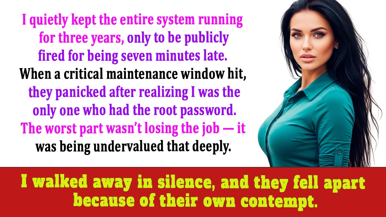 My Boss Fired Me for Being 7 Minutes Late—Then Realized I Alone Knew the Server Password
