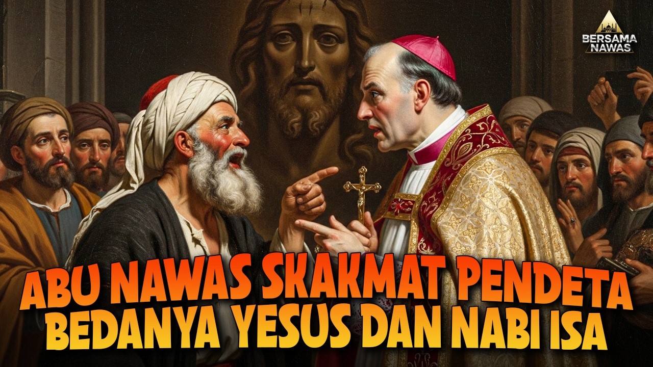 ABU NAWAS SKAKMAT PENDETA, MINTA BUKTI BEDANYA YESUS DAN NABI ISA - CERITA LUCU PENGANTAR TIDUR