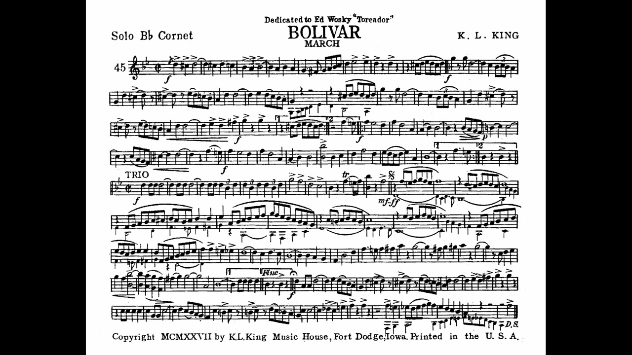 Bolivar -  March - K.L King