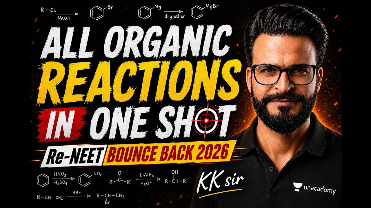 All Organic Reactions in ONE SHOT | Re-NEET Bounce Back 2026 | KK sir