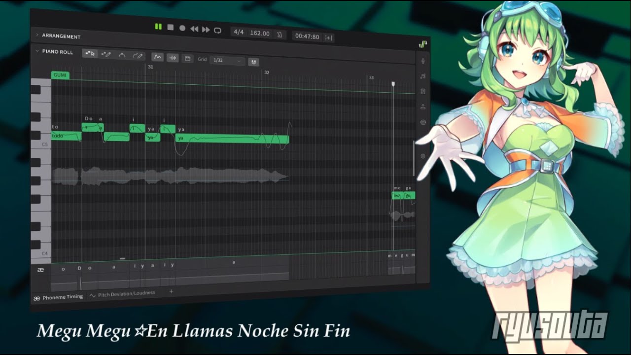 【GUMI SV 2】Megu Megu☆En Llamas Noche Sin Fin/メグメグ☆フャイヤーエンドレスナイト【Synthesizer V 2 Español Cover】